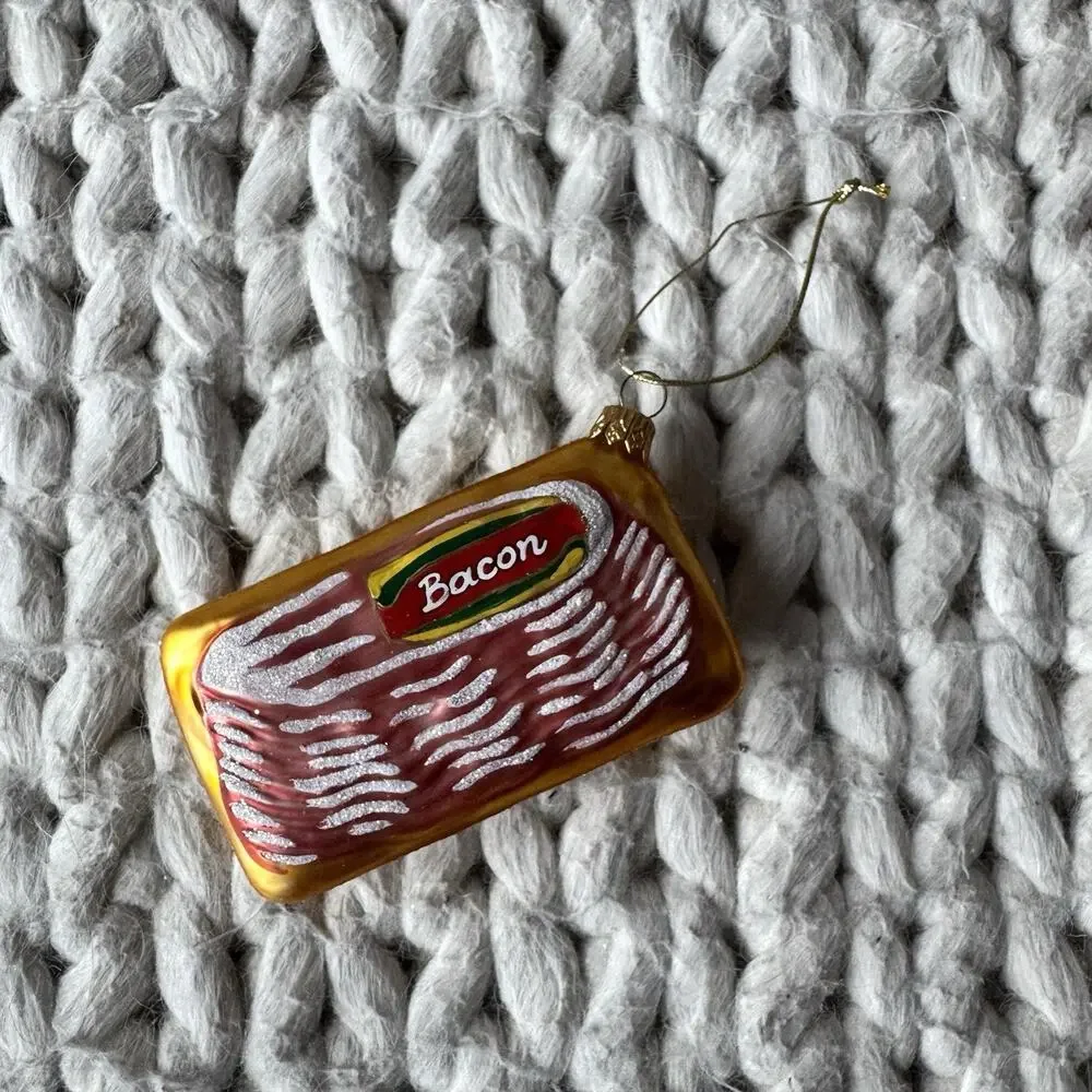 Sur La Table Bacon Glass Ornament